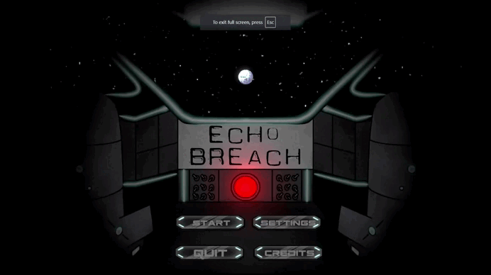 Title screen from within a spaceship