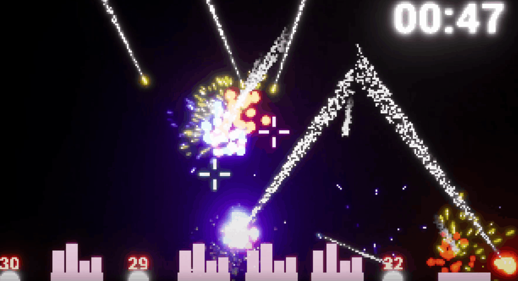 Image of missiles exploding